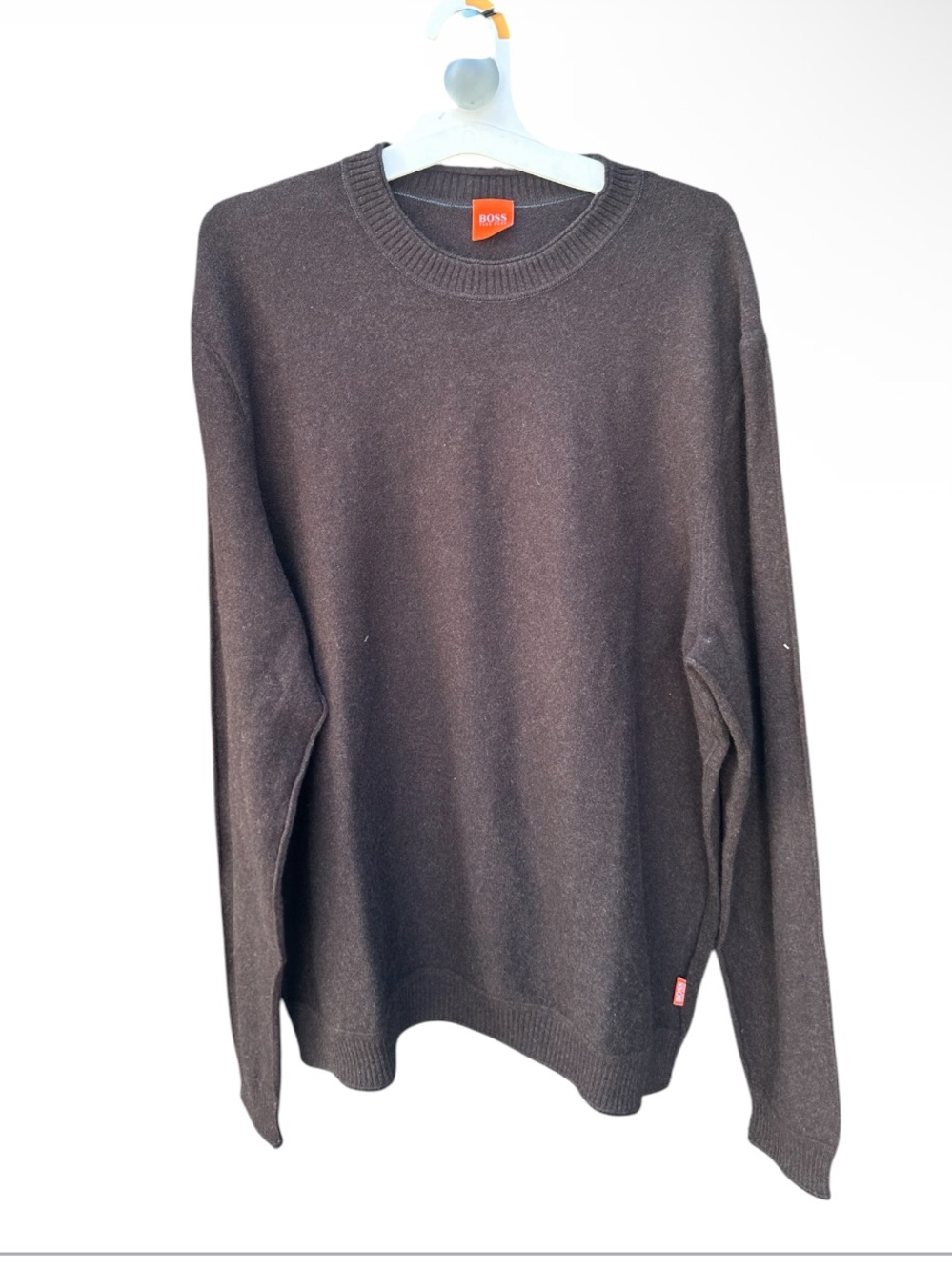Boss Men's Dark Brown Crewneck Sweater